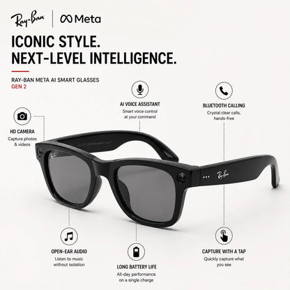 AI Smart Glasses (Gen 2) with night Vission, 12 Mp Camera & All Smart Features